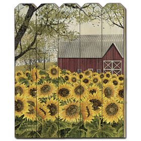 "Sunshine" by Billy Jacobs, Printed Wall Art on a Wood Picket Fence