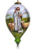 The Lord is My Shepherd Hand Painted Glass Hanging Ornament