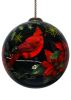 Holiday Wonders Cardinal Hand Painted Glass Hanging Ornament