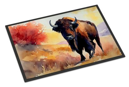 American Bison Doormat Front Door Mat Indoor Outdoor Rugs for Entryway, Non Slip Washable Low Pile, 24H X 36W