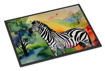 Zebra Doormat Front Door Mat Indoor Outdoor Rugs for Entryway, Non Slip Washable Low Pile, 24H X 36W