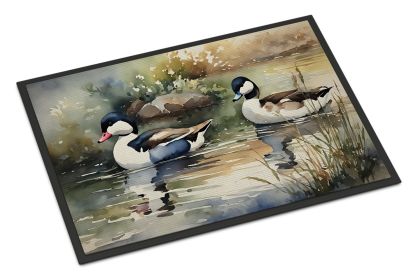 Bufflehead Doormat Front Door Mat Indoor Outdoor Rugs for Entryway, Non Slip Washable Low Pile, 24H X 36W