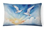 Birds, Birds, Birds Throw Pillow Throw Pillow for Indoor Couch Bed Outdoor Patio Washable, Gulls Soaring High 7520,12Hx16W