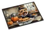 Lakeland Terrier Fall Kitchen Pumpkins Doormat Front Door Mat Indoor Outdoor Rugs for Entryway, Non Slip Washable Low Pile, 24H X 36W