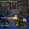 4Packs Solar Christmas Tree Lights Xmas Garden Decorations Tree Stake Lamp with Constant and Flashing Mode