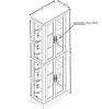 Lighted Glass Curio Display Cabinet,Display Cabinet,Glass Storage Cabinet Glass Wine cabinet Wood Frame Toy Display for Living Room, Kitchen