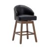 COOLMORE Bar Stools Set of 2 Counter Height Chairs with Footrest for Kitchen, Dining Room And 360 Degree Swivel