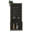 Montenegro Bar Cabinet, Double Door Cabinet, Five Built-in Wine Rack, Three Shelves