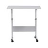 Removable E1 15MM Chipboard & Steel Side Table with Baffle White L