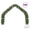 Christmas Garland Decorated with Baubles 16 ft