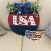 American Independence Day Wooden Crafts, Creative Home Decor 4th Of July Party Flag Desktop Decoration