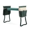 Outdoor 2-in-1 Garden Stool and Kneeler;  Garden Bench with Tool Bags;  Kneeling Pad;  Gift for Parent;  Portable;  Green