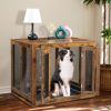 Furniture Dog Crate with Tray for Large Dogs, Indoor Aesthetic Puppy Kennel Pet House Dog Cage with Door