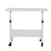 Removable E1 15MM Chipboard & Steel Side Table with Baffle White L