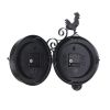 Classical Outdoor Wrought Iron Garden Clock Double-Sided Creative Fashion Wall Metal Wall Clock Chicken Bell Shape Wall Clock