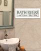 "Bath Rules" By Susie Boyer, Ready to Hang Framed Print, White Frame