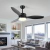 52 inch Indoor/Outdoor Ceiling Fan with LED Select Light Kit - Black