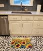 Kansas Sunflowers in Watercolor Memory Foam Kitchen Mat Machine Washable Anti-Fatigue Mat Cushion Comfort Bath Mat or Kitchen Rug