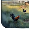 Chicken Coop at Dawn Dish Drying Mat Absorbent Dish Drying Mat Pad for Kitchen Counter Dish Drainer Mat for Countertop, 14 x 21", Multicolor