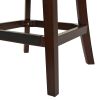 Holmes Tufted High-Back 360 Swivel Counter-Height Barstool, Mid Brown Faux Leather