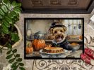 Lakeland Terrier Fall Kitchen Pumpkins Doormat Front Door Mat Indoor Outdoor Rugs for Entryway, Non Slip Washable Low Pile, 24H X 36W