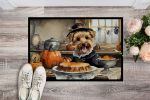 Lakeland Terrier Fall Kitchen Pumpkins Doormat Front Door Mat Indoor Outdoor Rugs for Entryway, Non Slip Washable Low Pile, 24H X 36W