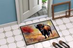 American Bison Doormat Front Door Mat Indoor Outdoor Rugs for Entryway, Non Slip Washable Low Pile, 24H X 36W