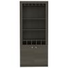 Montenegro Bar Cabinet, Double Door Cabinet, Five Built-in Wine Rack, Three Shelves