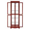 Lighted Glass Curio Display Cabinet,Display Cabinet,Glass Storage Cabinet Glass Wine cabinet Wood Frame Toy Display for Living Room, Kitchen