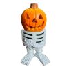 Halloween Ornament 2022,4 Pcs Pumpkin Knight Garden Ornament Decorative Glowing Small Pumpkin Head Resin Ornament