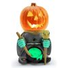 Halloween Ornament 2022,4 Pcs Pumpkin Knight Garden Ornament Decorative Glowing Small Pumpkin Head Resin Ornament