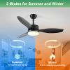 52 inch Indoor/Outdoor Ceiling Fan with LED Select Light Kit - Black