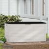 75gal 280L Outdoor Garden Plastic Storage Deck Box Chest Tools Cushions Toys Lockable Seat