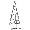 Metal Christmas Tree for Decoration Black 23.6"