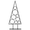 Metal Christmas Tree for Decoration Black 23.6"