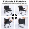 YSSOA Folding Camping Chair for Adults with Handle and Storage Bag, Small Size, 253lbs Load Bearing Collapsible Outdoor Furniture for Leisure, Beach