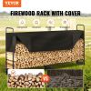 VEVOR 8.5FT Outdoor Firewood Rack with Cover, 102x14.2x46.1 in, Heavy Duty Firewood Holder & 600D Oxford Waterproof Cover for Fireplace, Patio