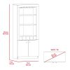 Montenegro Bar Cabinet, Double Door Cabinet, Five Built-in Wine Rack, Three Shelves