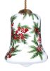 Winter Berries Cardinal Hand Painted Glass Hanging Ornament