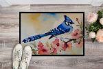 Blue Jay Doormat Front Door Mat Indoor Outdoor Rugs for Entryway, Non Slip Washable Low Pile, 24H X 36W