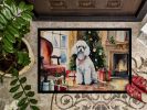 Poodle Cozy Christmas Doormat Front Door Mat Indoor Outdoor Rugs for Entryway, Non Slip Washable Low Pile, 24H X 36W