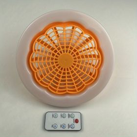 1pc Ceiling Fan With Light, Mute LED Ceiling Fan Remote Control, Modern Quiet Fan Lamp Cooling, Electric Fan With 3 Light Colors (Color: 30W Orange)