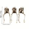 1pc Skull Statues Set, Resin Skeleton Shelf Sitters Sitting Figurines, For Home Bookshelf Table Ledge Edge Decorative, Crafts Ornaments