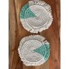 Macram√© Drink Coasters;  (7inch)