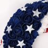 Patriotic Americana Wreath;  Boxwood Handcrafted Memorial Day Wreath Festival Garland Decoration