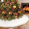 Christmas Tree Skirt, Jacquard Cashmere Snow Flake Xmas Holiday Decoration Ornament